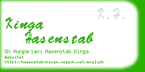 kinga hasenstab business card